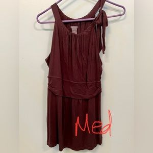 Ann Taylor Brown tie tank